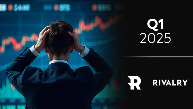 Rivalry Q1 2025: número mensal de apostas por usuário atingiu o recorde histórico, mas a receita líquida caiu 71,1%