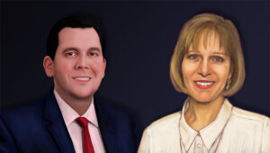 Cathy Judd-Stein y E. Sequoyah Simermeyer dejan sus papeles