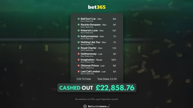 Frankie Dettori logra la victoria en Santa Anita, los grandes retiros cuestan bet365