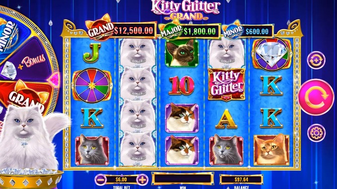 Kitty Glitter Grand de IGT se presenta en las plataformas iGaming de Caesars, dentro de las propiedades de Atlantic City