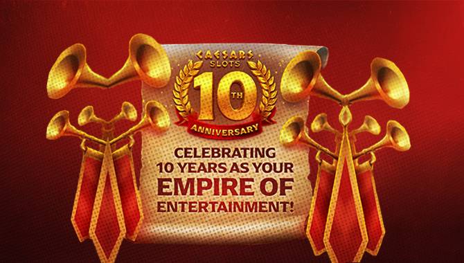 Playtika marks 10 years of Caesars Slots