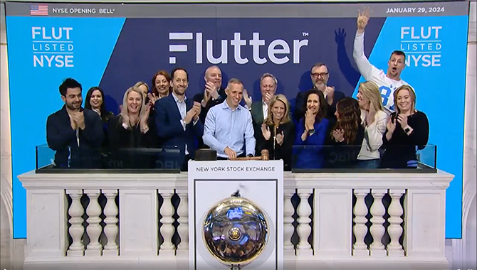 Flutter Entertainment debuts on the New York Stock Exchange
