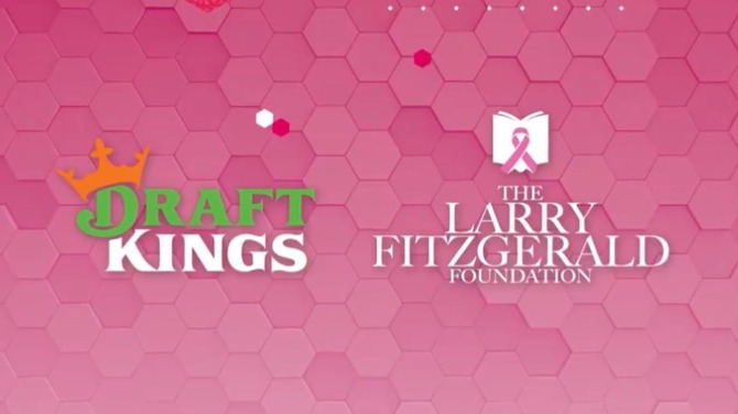 DraftKings teams with Larry Fitzgerald Foundation for breast cancer awareness