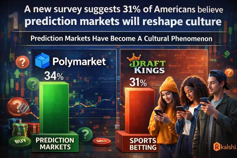 A new survey suggests 31% of Americans believe prediction markets will reshape culture