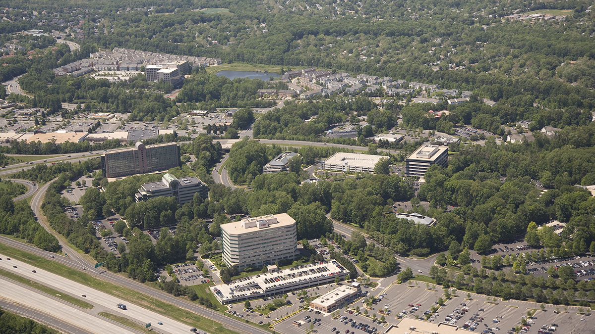 Virginia Fairfax County Parkway Aerial Shot