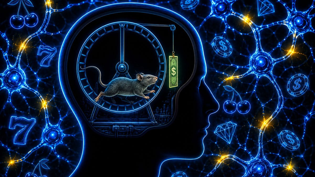 Dopamine Gambling Neuroscience Concept