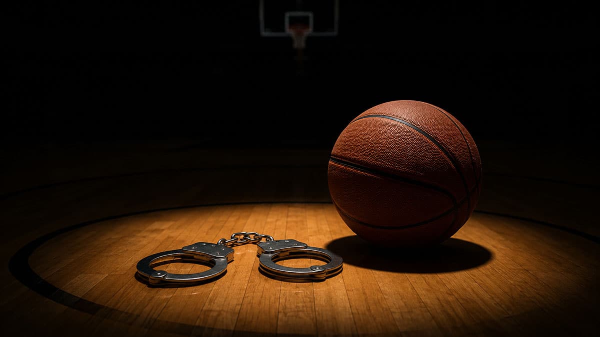 Basketball Arrests Court Handcuffs