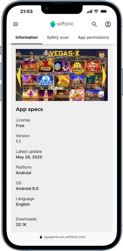 Vegas X Android