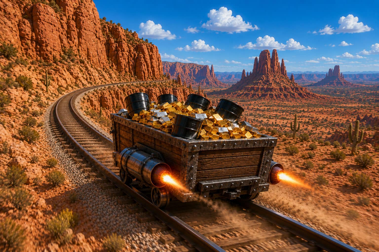 Rock Powered Mine Cart
