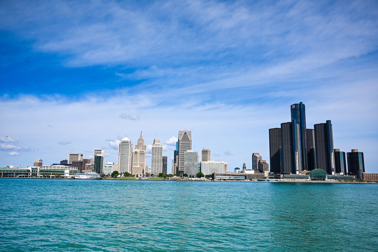 Detroit skyline seen across the Detroit River